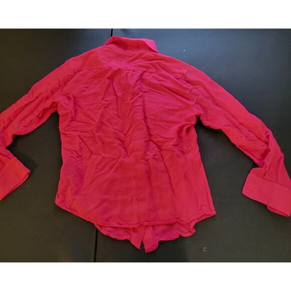 Bebe xs pink long sleeve button up shirt - Picture 2 of 5